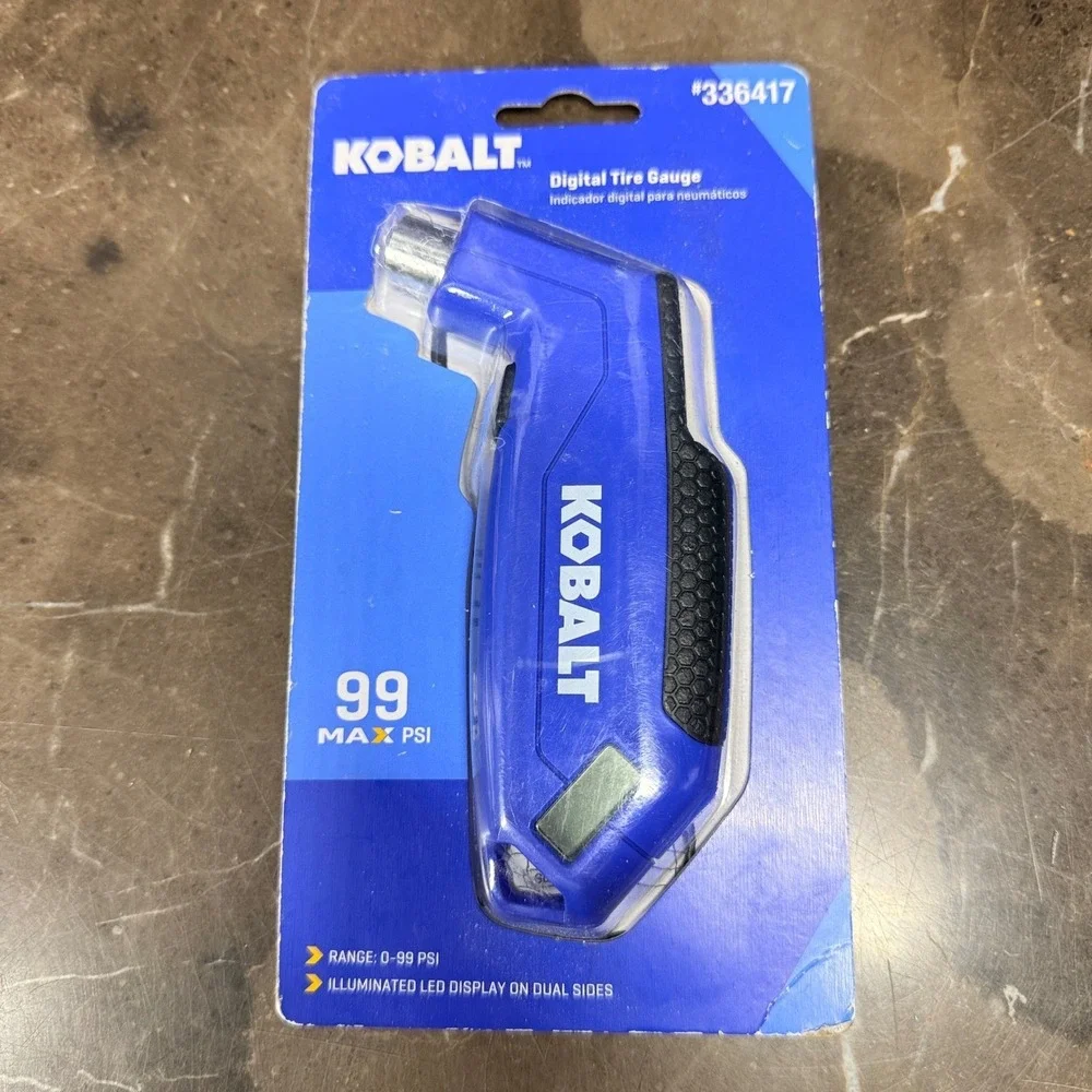 Kobalt Digital‎ Tire Gauge Blue 99 PSI LED Display 336417 SGY-AIR151JH
